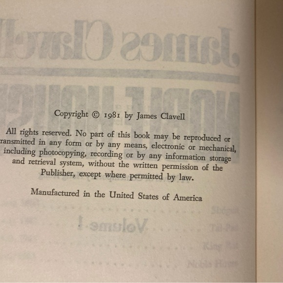 James Clavell Noble House 1  And 2 Hardcover DJ 1981 Book Club Editions - Picture 5 of 6